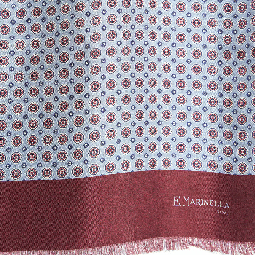 SCIARPA TUBOLARE AZZURRA E BORDEAUX