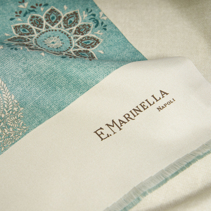 GREEN DOUBLE SILK SCARF