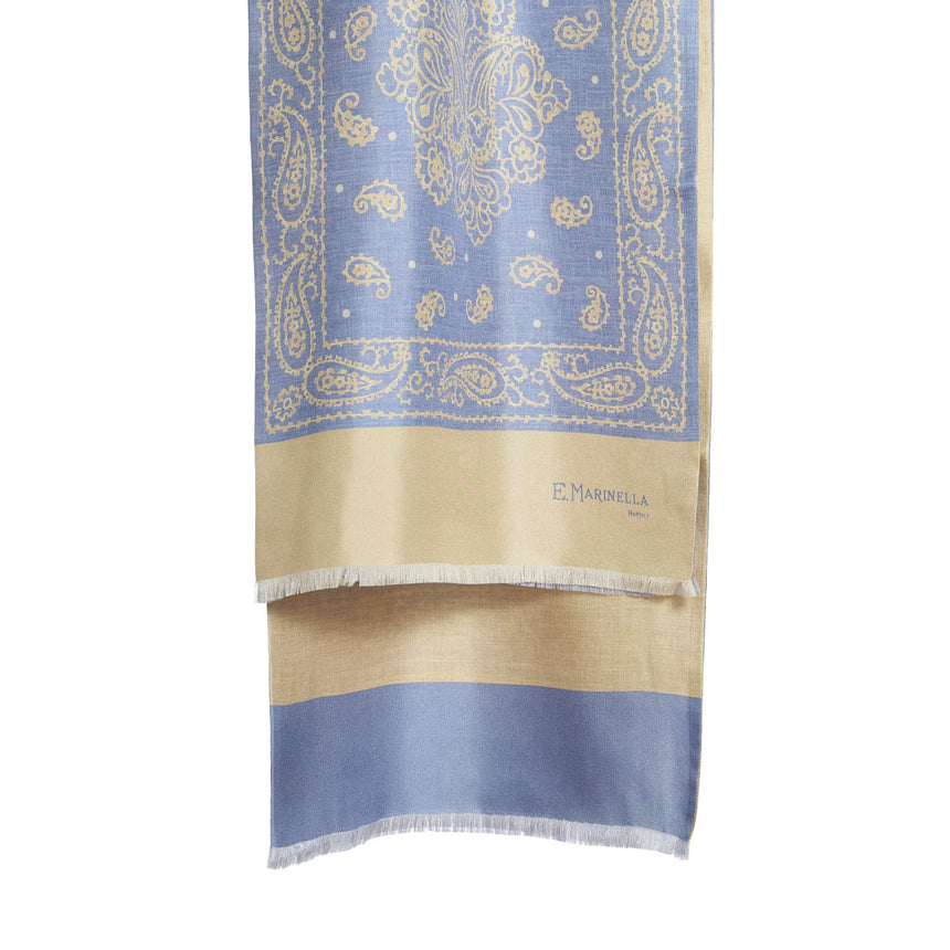 POWDER BLUE DOUBLE SILK SCARF