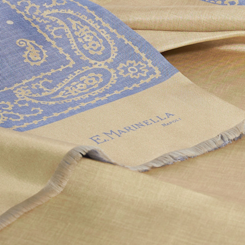 POWDER BLUE DOUBLE SILK SCARF