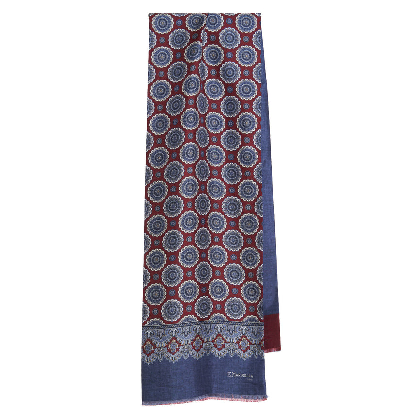 BURGUNDY DOUBLE SILK SCARF