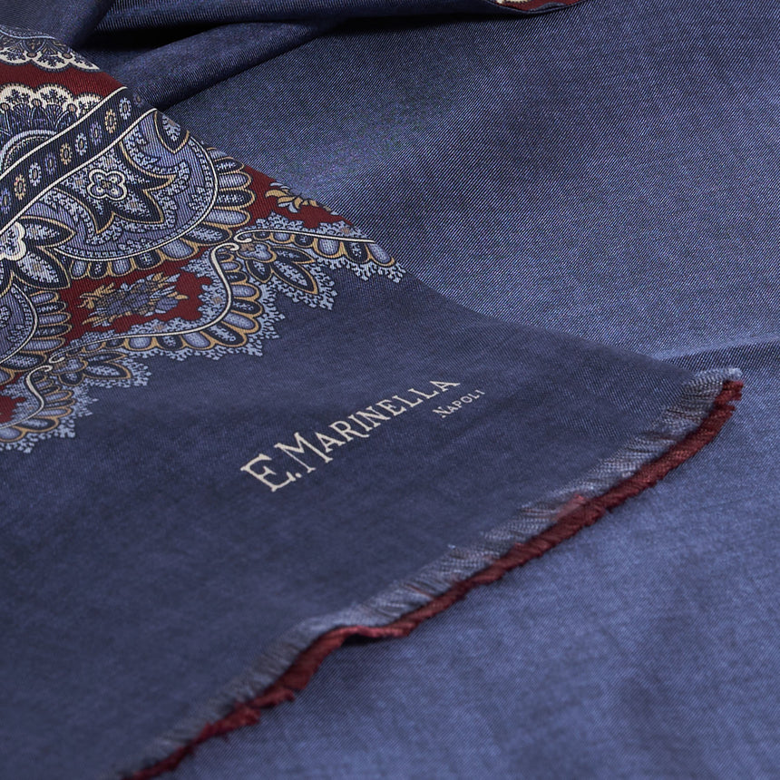 BURGUNDY DOUBLE SILK SCARF