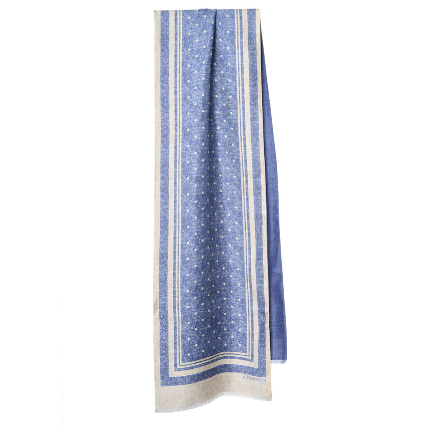 LIGHT BLUE DOUBLE SILK SCARF