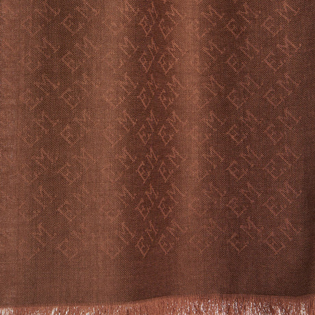 LIGHT BROWN EM LOGO SCARF