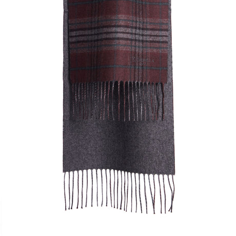 BICOLOR BURGUNDY SILK AND CASHMERE SCARF