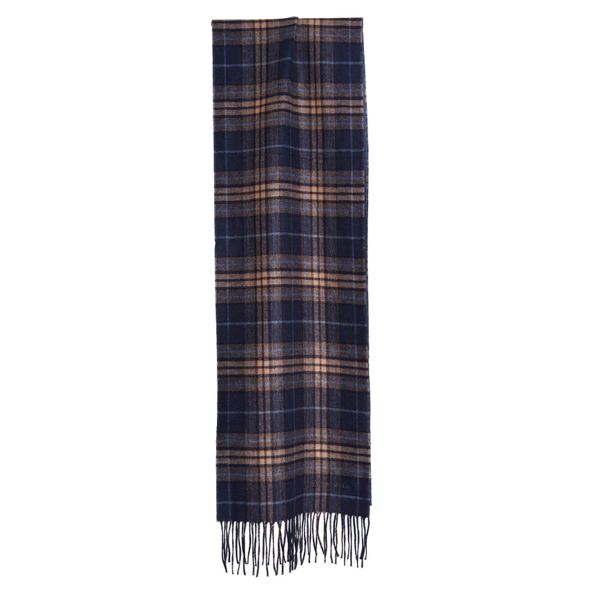 BICOLOR BLUE SILK AND CASHMERE SCARF