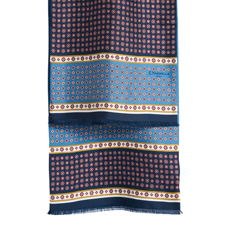 SCIARPA TUBOLARE BLU SCURO IN SETA TWILL