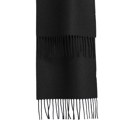 BLACK WOOL SCARF