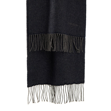 BLUE FRINGED SCARF