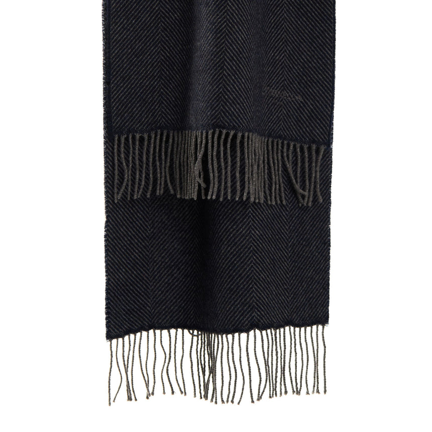 SCIARPA BLU SCURO IN CASHMERE