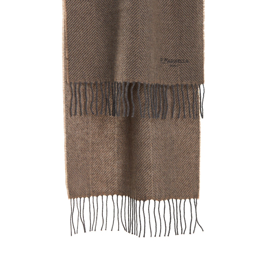 CAMEL FRINGED SCARF