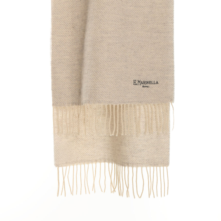 BEIGE FRINGED SCARF