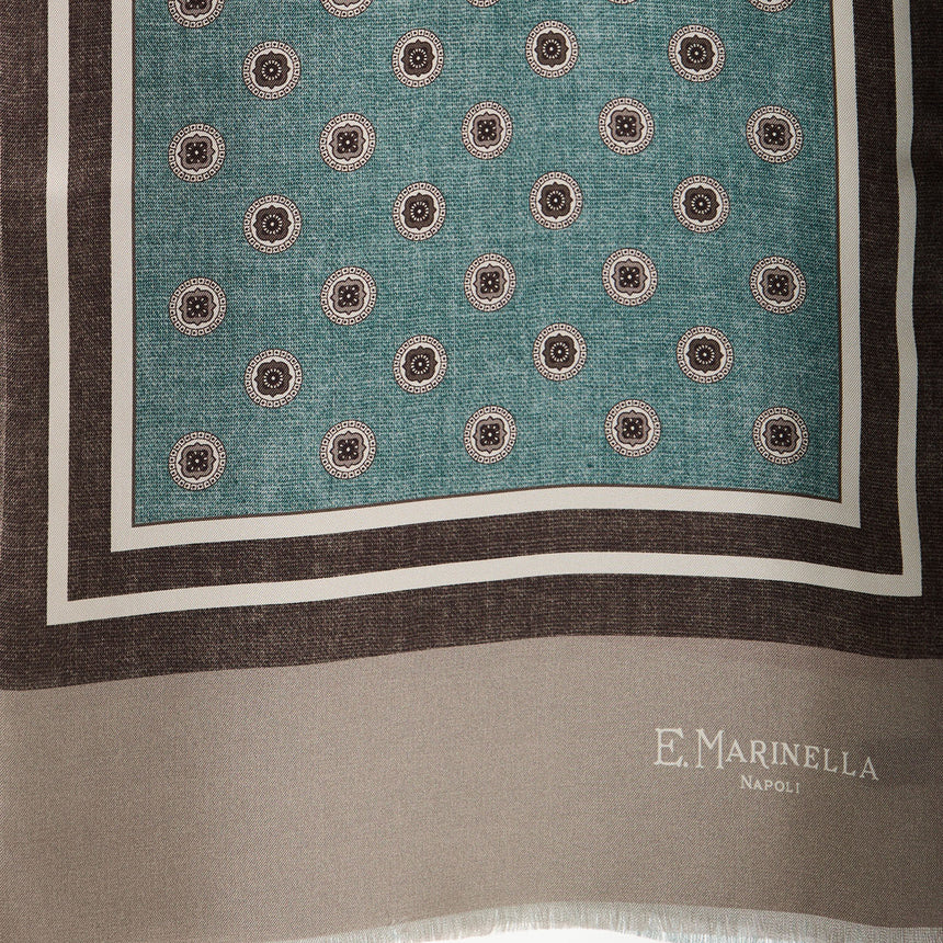 GREEN DOUBLE SILK SCARF