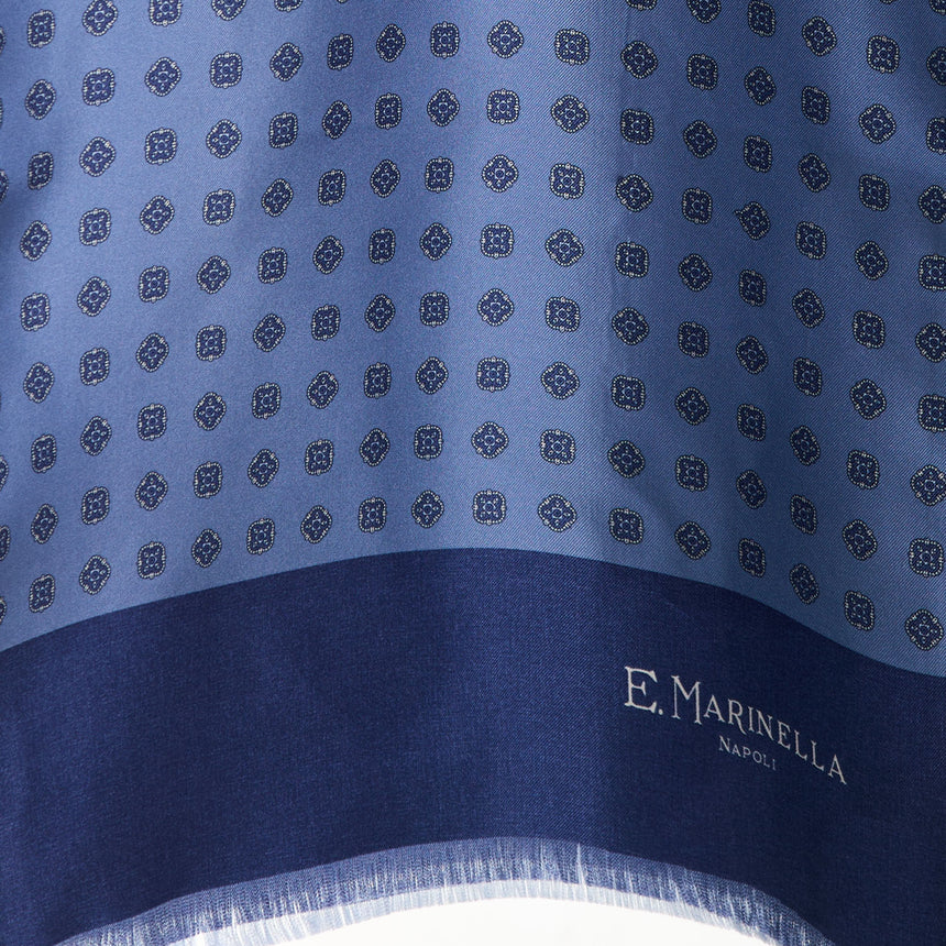 SCIARPA TUBOLARE BLU SCURO  IN SETA TWILL