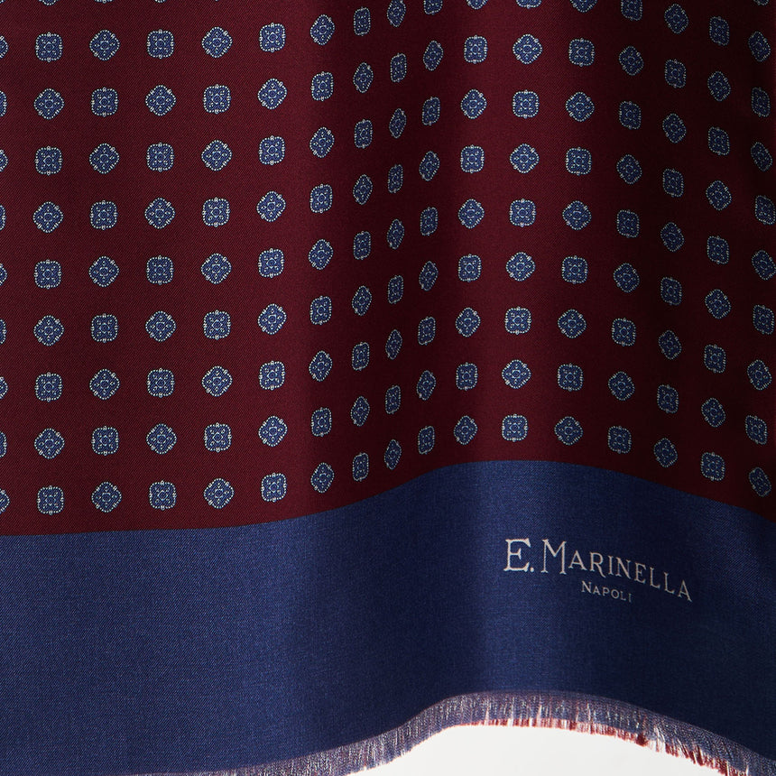 BURGUNDY DOUBLE SILK SCARF