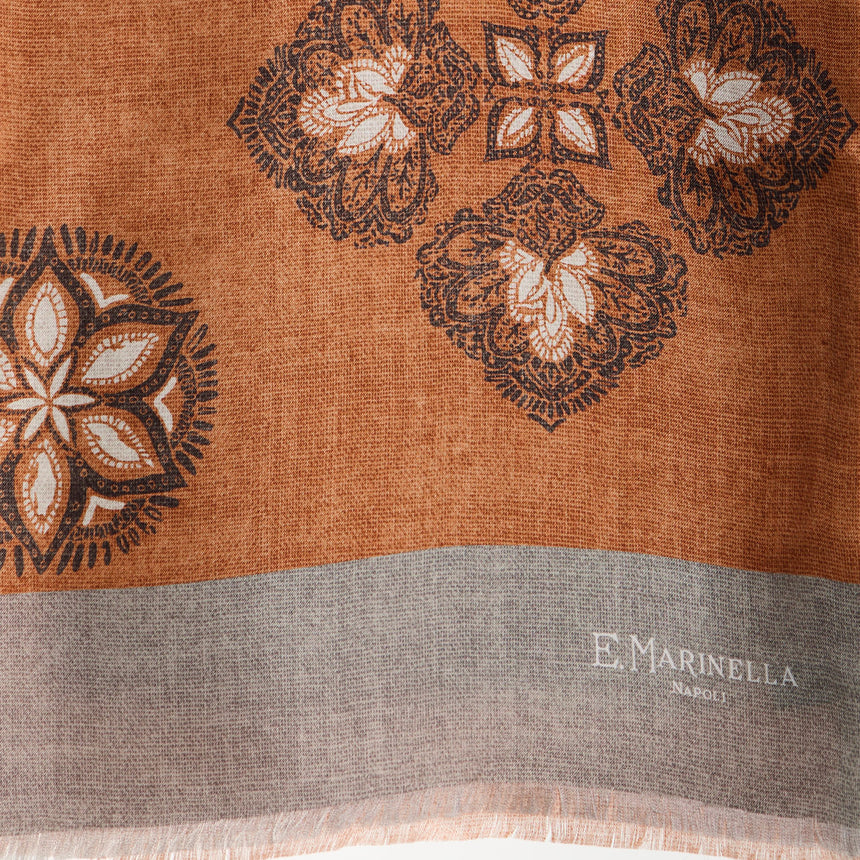 ORANGE DOUBLE SILK SCARF