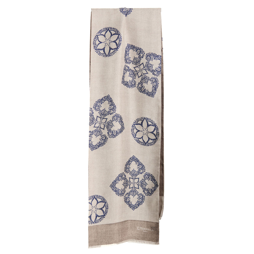 SCIARPA TUBOLARE BEIGE IN SETA TWILL