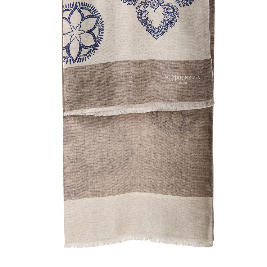 SCIARPA TUBOLARE BEIGE IN SETA TWILL