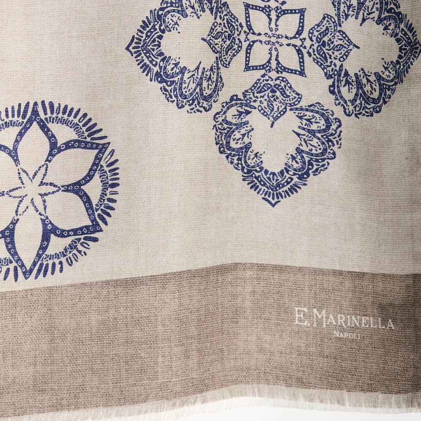SCIARPA TUBOLARE BEIGE IN SETA TWILL