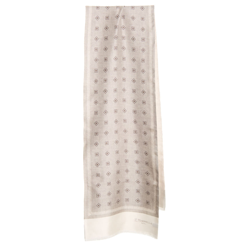 BEIGE DOUBLE SILK SCARF