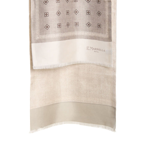 BEIGE DOUBLE SILK SCARF