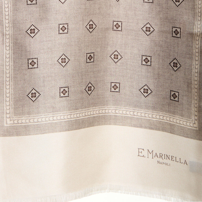 BEIGE DOUBLE SILK SCARF