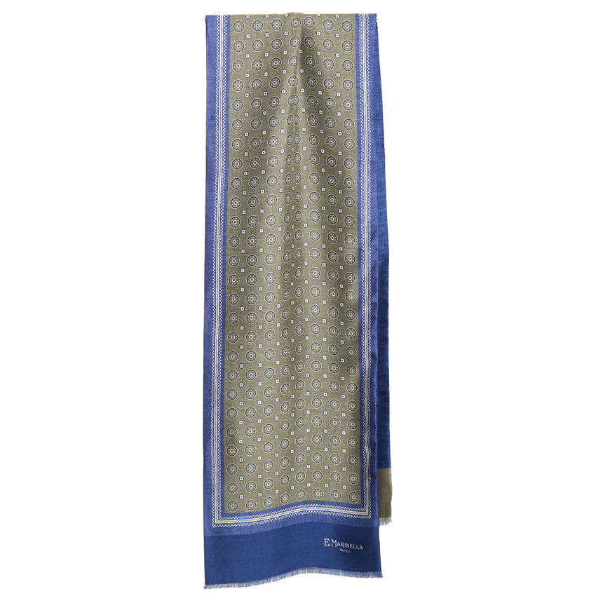 SCIARPA TUBOLARE VERDE IN SETA TWILL