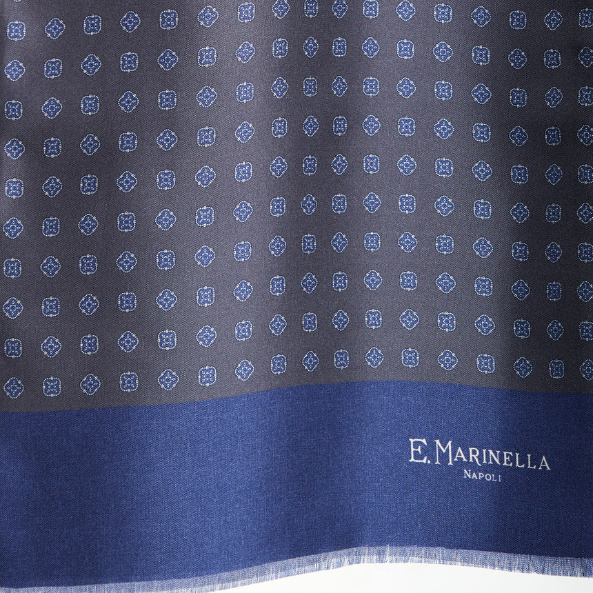 SCIARPA TUBOLARE GRIGIO SCURO IN SETA TWILL