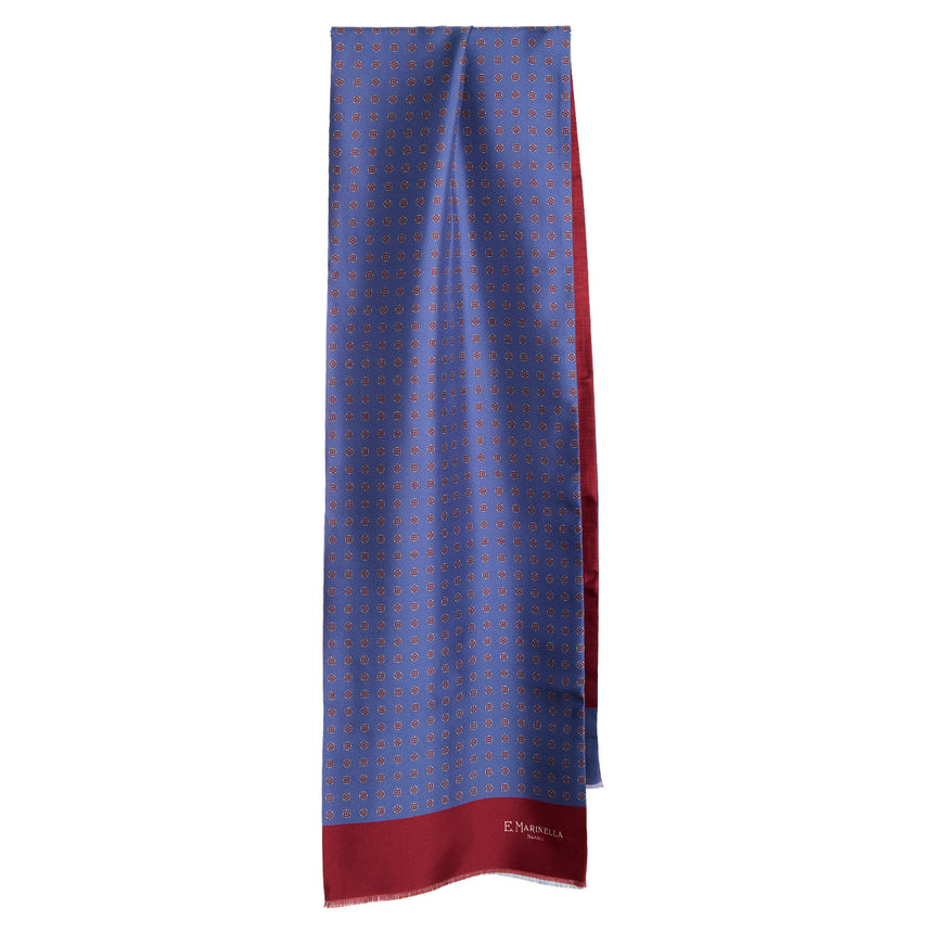 BLUE DOUBLE SILK SCARF