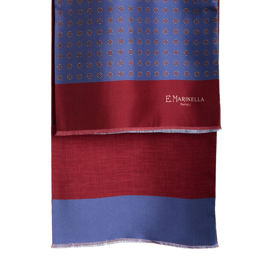 BLUE DOUBLE SILK SCARF