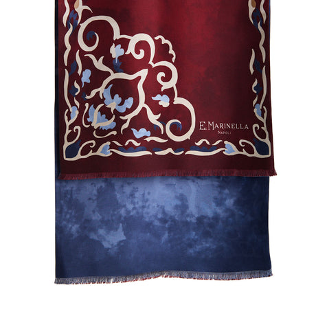 SCIARPA TUBOLARE BORDEAUX IN SETA TWILL