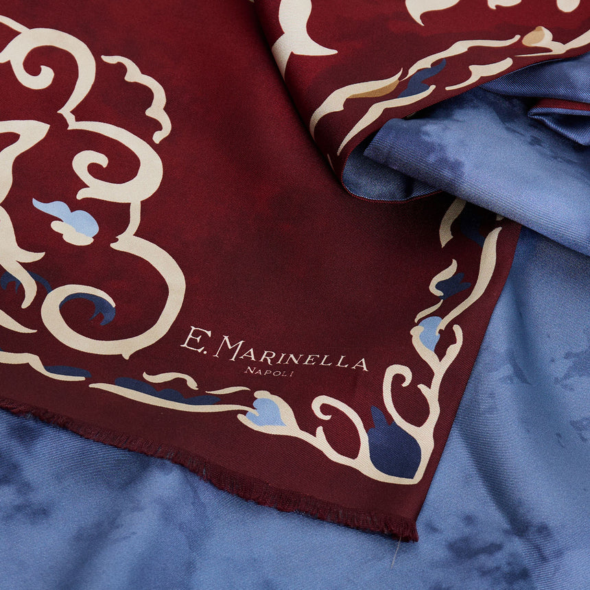 BURGUNDY DOUBLE SILK SCARF