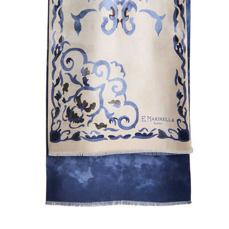 SCIARPA TUBOLARE BEIGE IN SETA TWILL