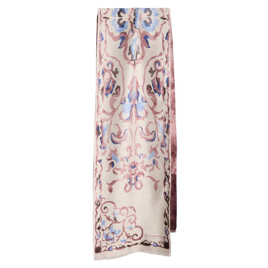 SCIARPA TUBOLARE BEIGE IN SETA TWILL