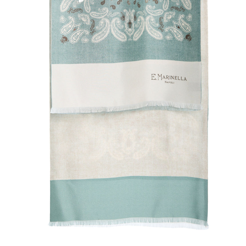 SCIARPA TUBOLARE VERDE CHIARO IN SETA TWILL
