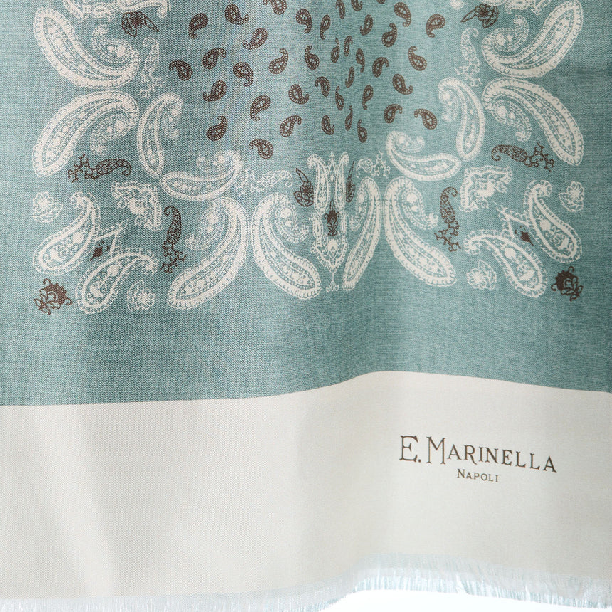 SCIARPA TUBOLARE VERDE CHIARO IN SETA TWILL