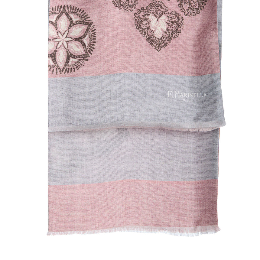 SCIARPA TUBOLARE ROSA IN SETA TWILL