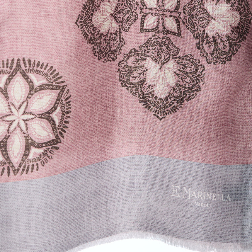 SCIARPA TUBOLARE ROSA IN SETA TWILL