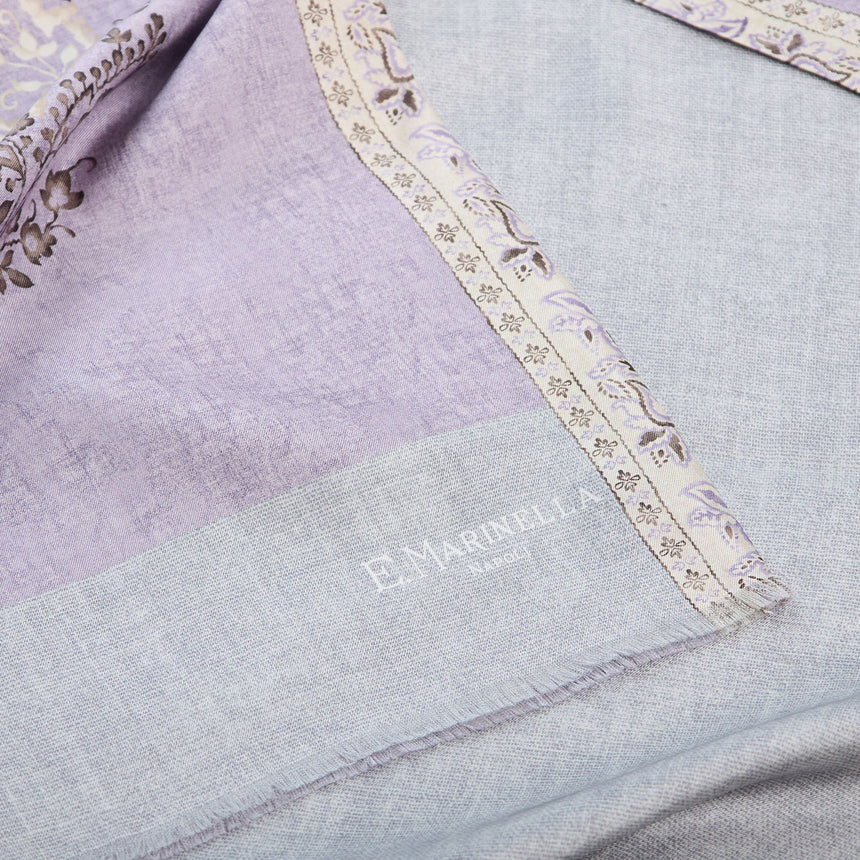 SCIARPA TUBOLARE LILLA IN SETA TWILL