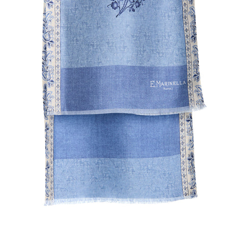 LIGHT BLUE DOUBLE SILK SCARF