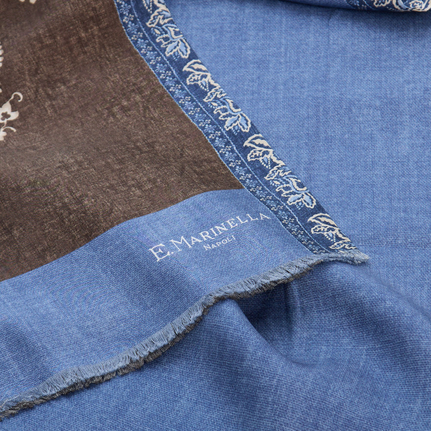SCIARPA TUBOLARE MARRONE SCURO IN SETA TWILL