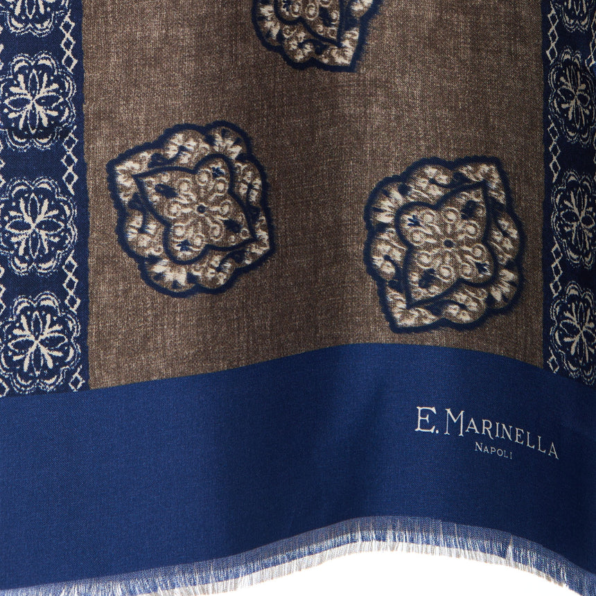 SCIARPA TUBOLARE MARRONE SCURO IN SETA TWILL