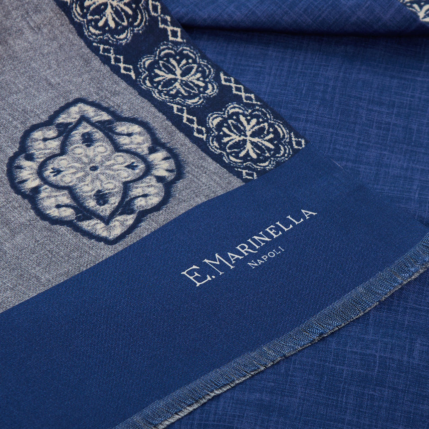 SCIARPA TUBOLARE GRIGIO SCURO IN SETA TWILL