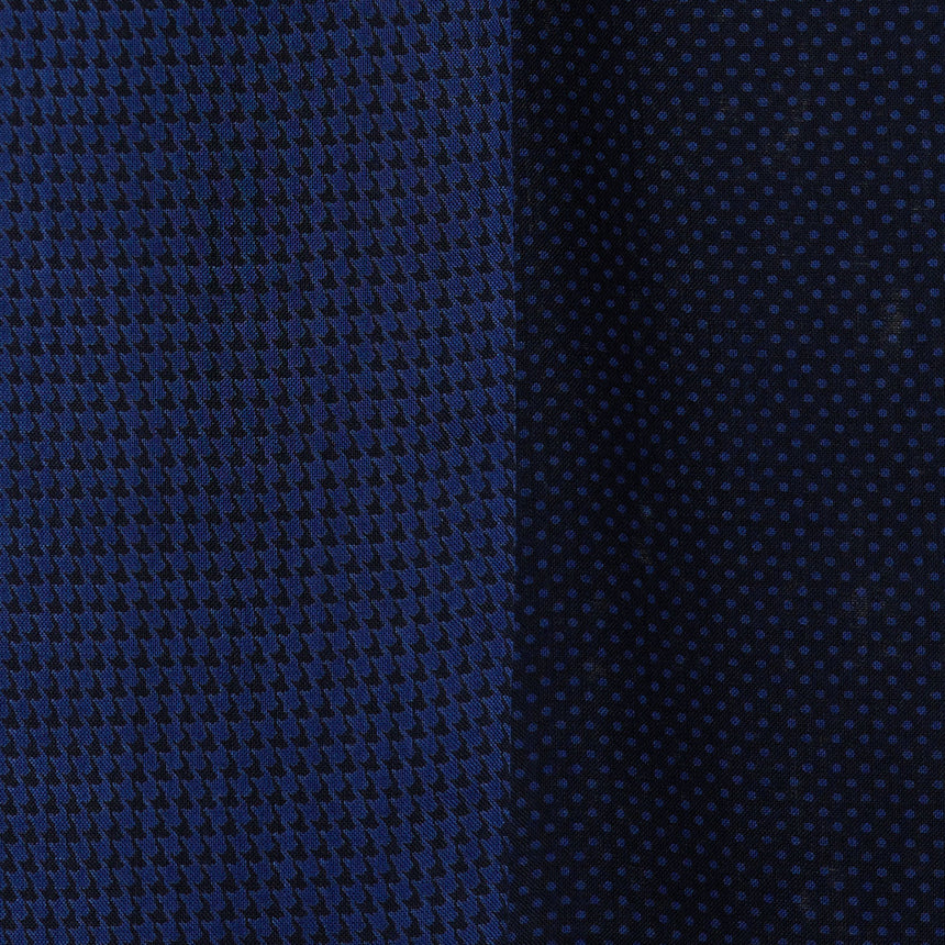 DARK BLUE WOOL AND SILK SCARF