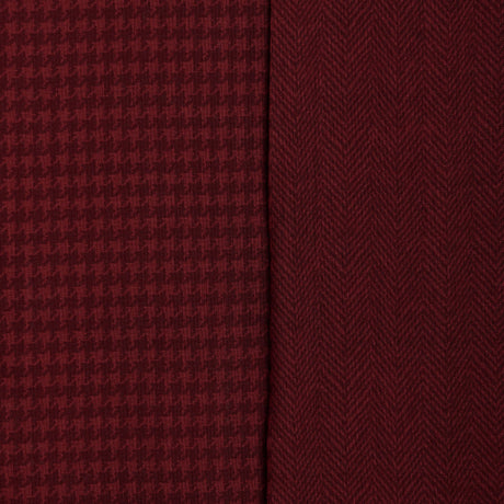 BURGUNDY WOOL AND SILK SCARF