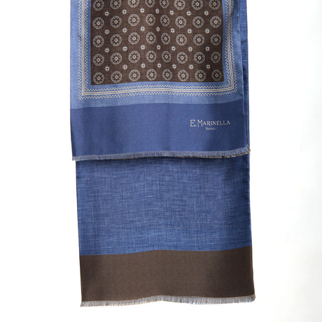 SCIARPA TUBOLARE MARRONE IN SETA TWILL