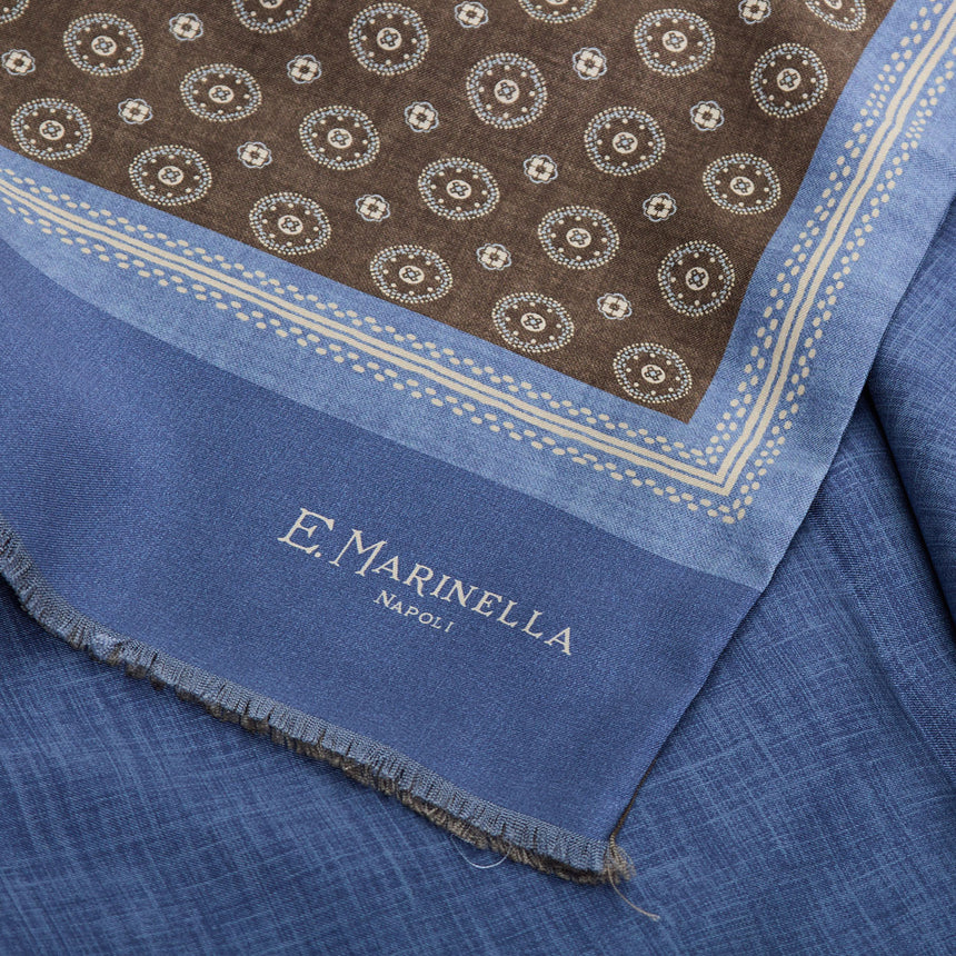 SCIARPA TUBOLARE MARRONE IN SETA TWILL