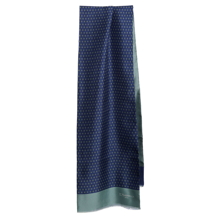 DARK BLUE DOUBLE SILK SCARF