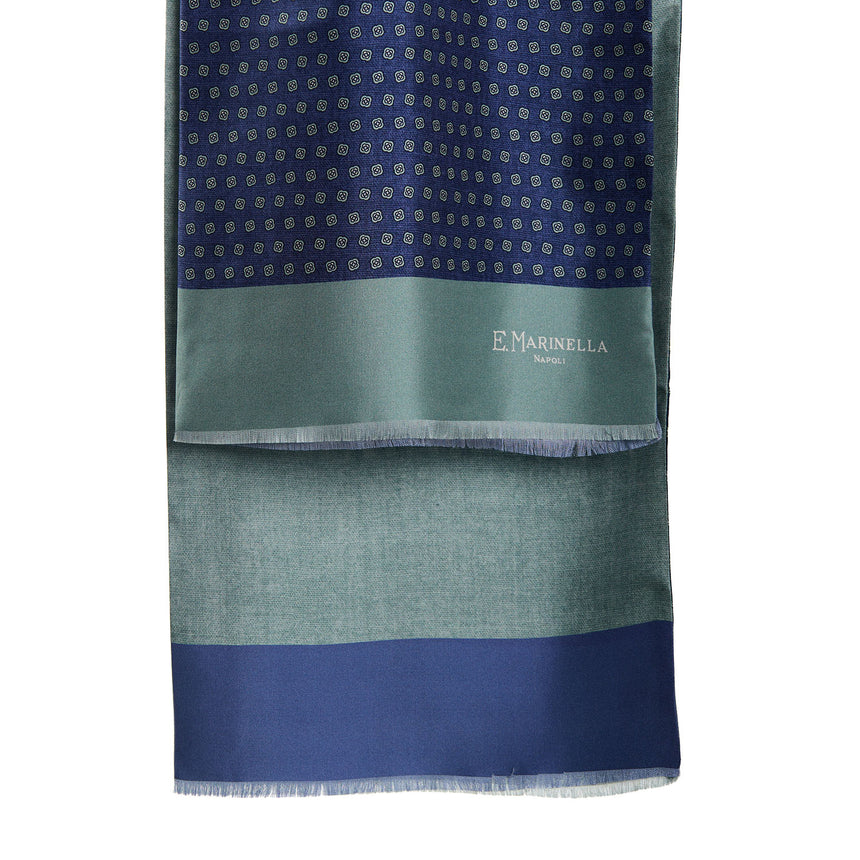 DARK BLUE DOUBLE SILK SCARF