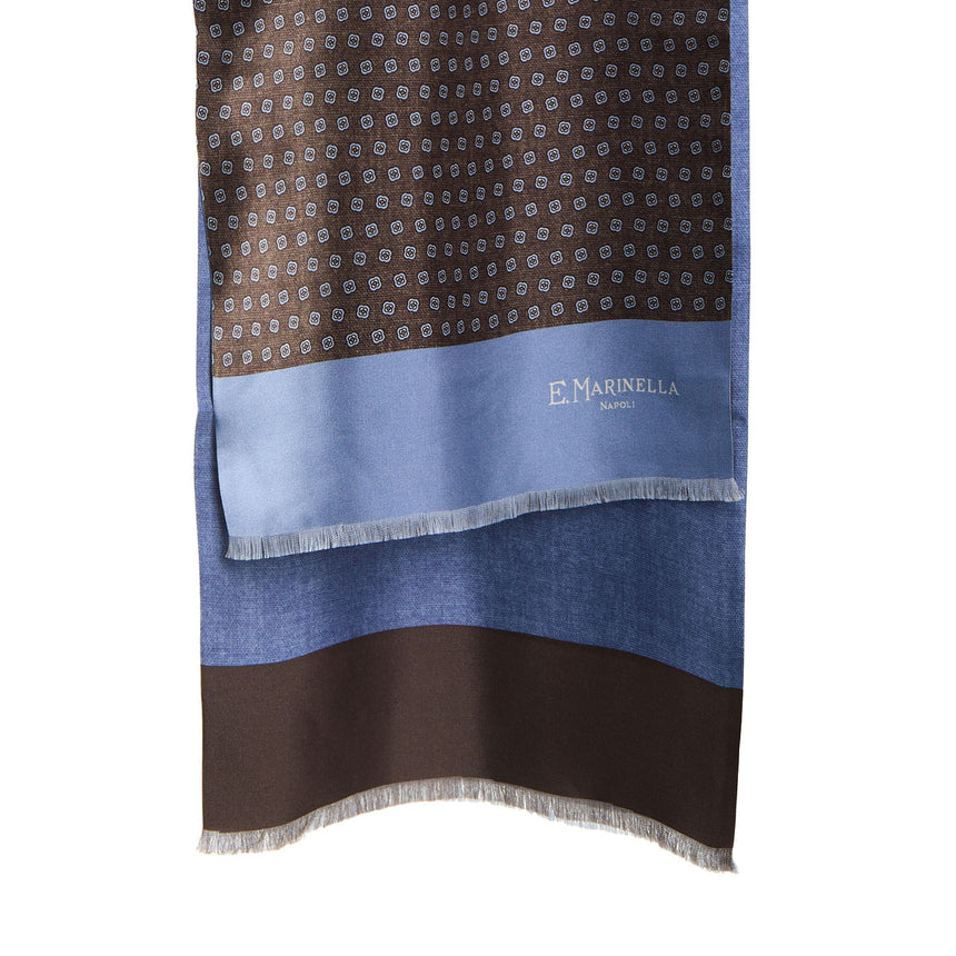 DARK BROWN DOUBLE SILK SCARF